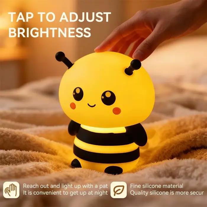 Veilleuse abeille, lampe de chevet rechargeable, gradation à commande tactile, fonction minuterie, idéale pour la décoration de la maison, choix cadeau parfait
