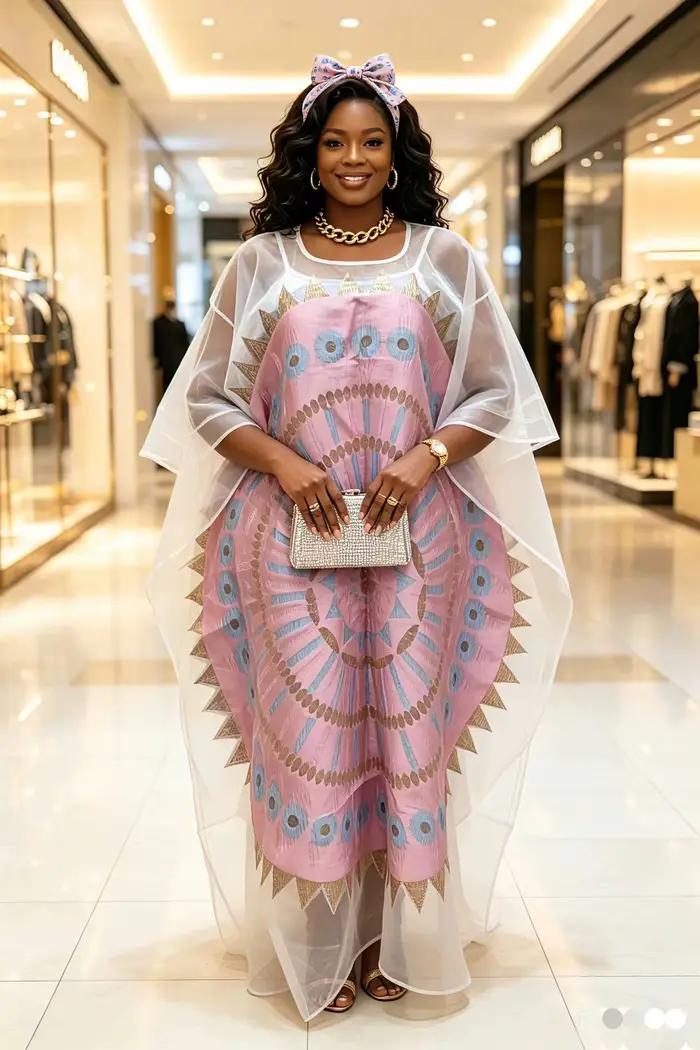 Ensemble deux pièces tendance avec lingerie en dentelle, robe Boubou pour femme, vêtements luxueux en tissu africain pour femmes