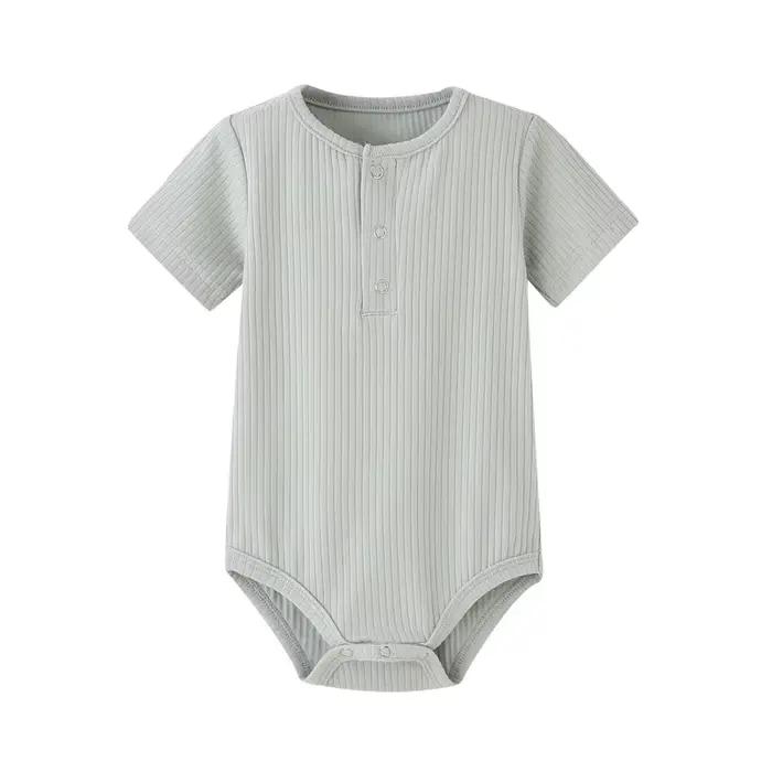Barboteuse en tricot pour bébé garçon et fille, combinaison pyjama, vêtements de lit en deau, pour nouveau-né, été