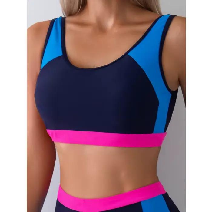 Maillot de bain d'été, ensemble Tankini, maillot de bain féminin, vêtements de sport pour la plage, maillot de bain deux pièces, maillot de bain pour piscine pour femmes