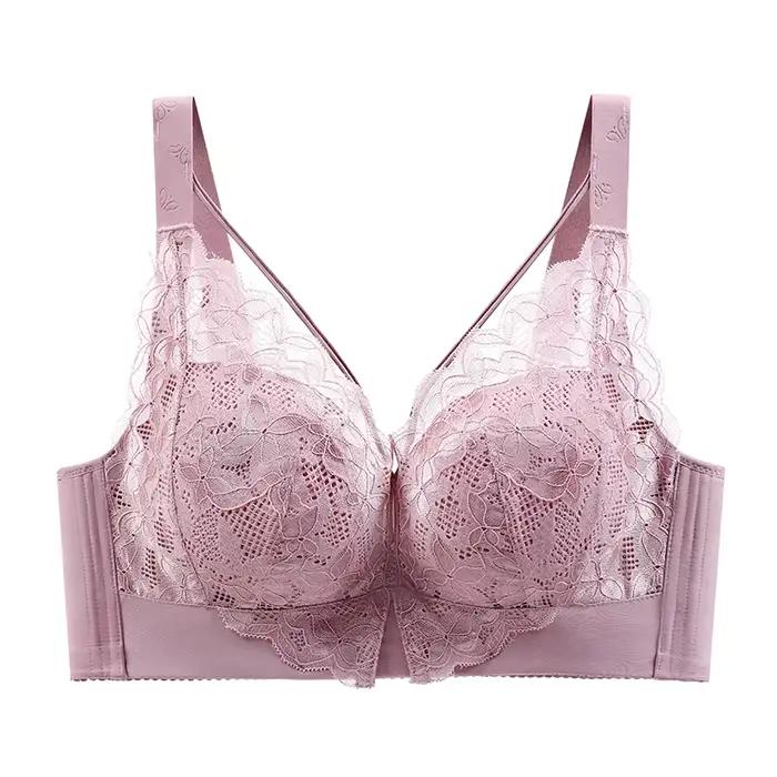 Soutien-gorge push up sans armature en acier pour femme, haut de soutien, sous-vêtement affaissement, grande taille 36-52, 120E