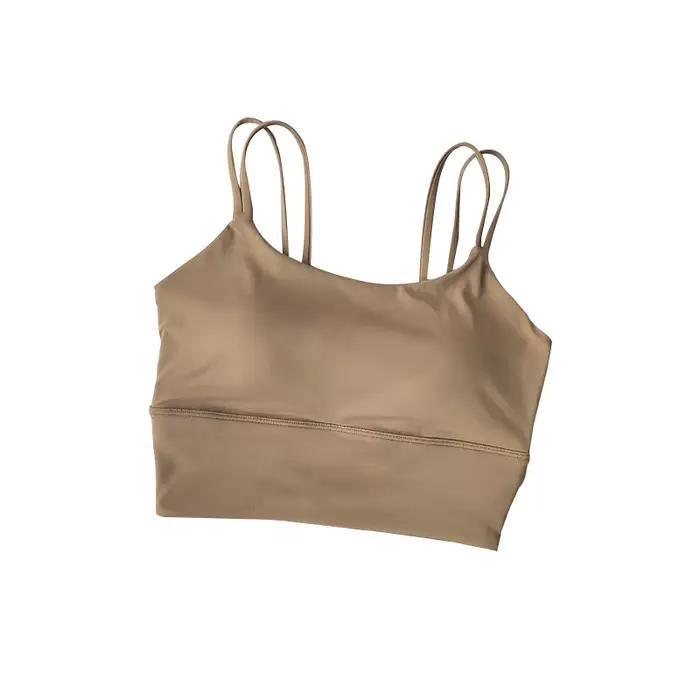 Soutien-gorge de sport intégré avec bretelles, soutien-gorge de style gilet de beauté absorbant les chocs pour femmes, combinaison de yoga Pilates pour course à pied