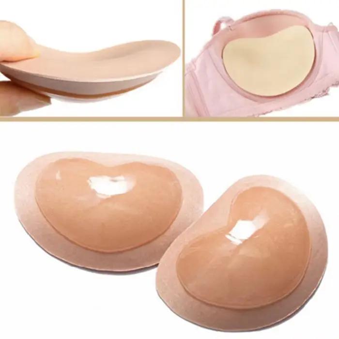 1 Paire de Soutiens-Gorge Adhésifs Push-Up avec Éponges Épaisses, Coussinets Améliorateurs de Poitrine en Silicone Amovibles, Soutien-Gorge Invisible pour Maillot de Bain