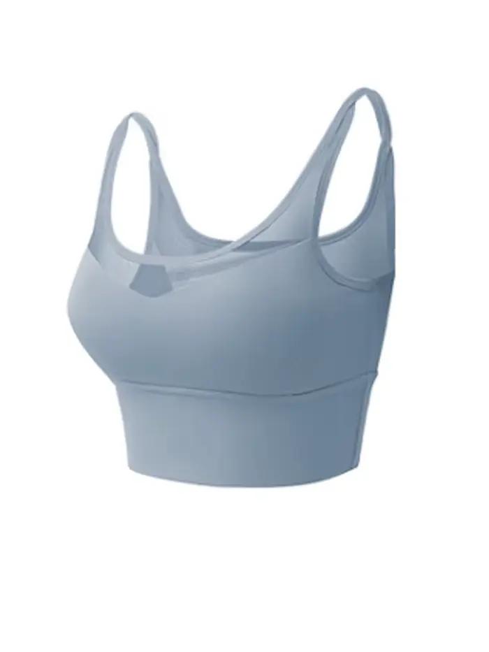 Soutien-gorge de sport en maille antichoc pour femme, séchage rapide, course à pied, fitness, yoga, sous-vêtements d'entraînement