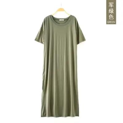 Robe de nuit en coton modal pour femmes, chemise de nuit, chemise de nuit, vêtements de nuit, grande taille, mode estivale, documents pour dames