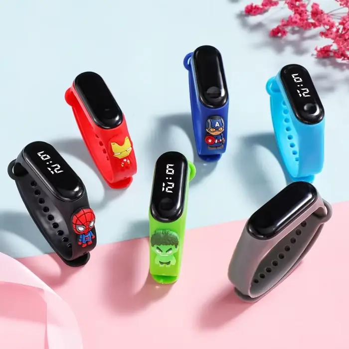 3D dessin animé Spiderman enfants montres pour enfants sport Bracelet étanche hommes garçons montre LED étudiant horloge Relógio Infantil