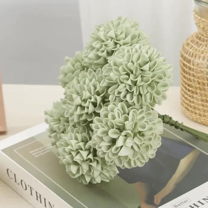 Roses vertes sauge et fleurs de Dahlia, 25 pièces, pour la décoration de la maison, cérémonie de remise de diplôme, Festival, célébration, fête d'anniversaire