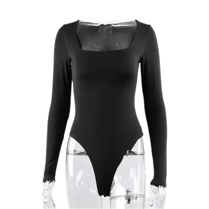 Body Sexy pour femmes, mode Streetwear, Vintage, moulant, haut basique, manches longues, vêtements gothiques Y2k