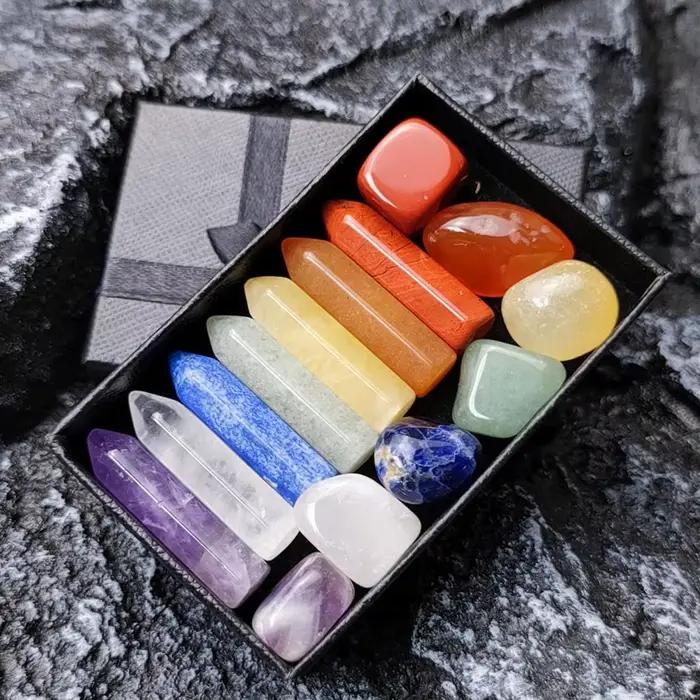 Chakra pierre naturelle cristal pierre précieuse guérison Quartz minéral ornement Reiki pierres précieuses méditation spirituelle décor à la maison artisanat cadeau