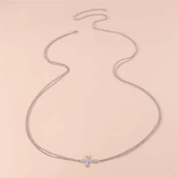 Chaîne de taille croisée en cristal gothique bohémien, chaînes de ceinture de ventre, plage d'été, bijoux de corps Sexy pour femmes et filles, bijoux de fête