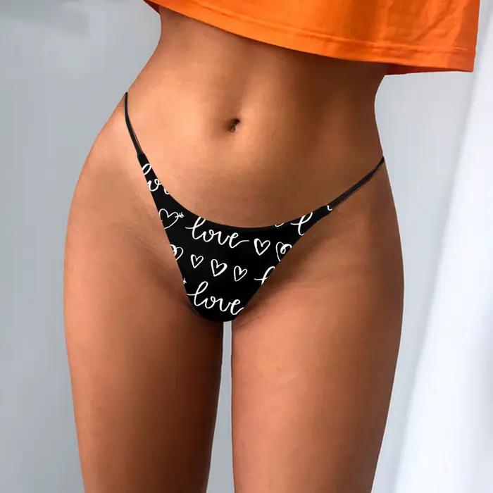 Saint Valentin culottes Sexy femmes taille basse tongs confortables femmes Bikinis sous-vêtements sans couture caleçons Lenceria Mujeres Sexi