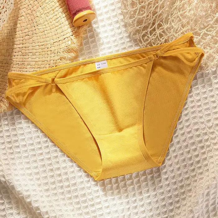 Culotte Japonaise en Coton pour Femme, Sous-Vêtement Sexy, Solide, Taille Basse, Sans Couture, Confortable, Nouvelle Collection