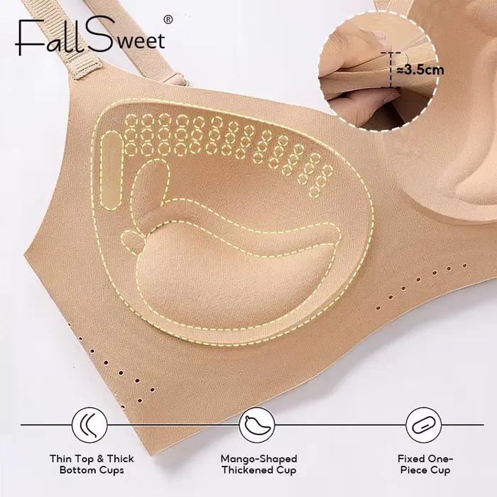 FallSweet classique sans fil Push Up soutien-gorge pour petite poitrine femmes sans couture rouge Plaid Bralette confortable Lingerie femme brassière
