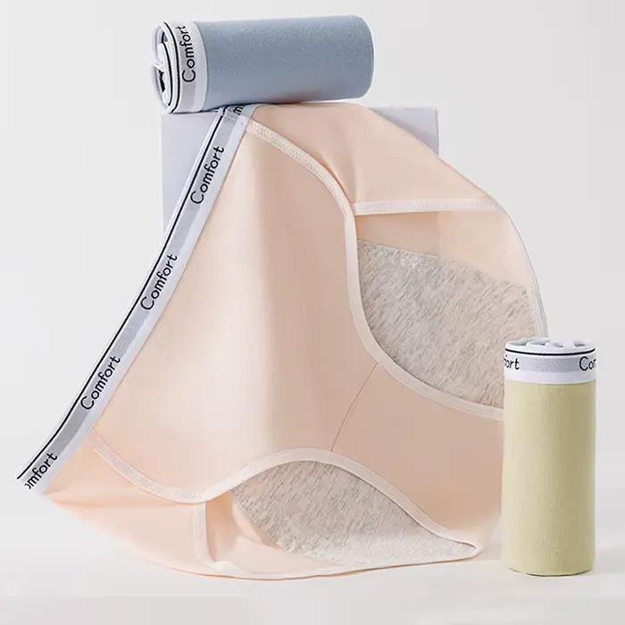 Culotte menstruelle en coton taille haute pour femmes brèves grandes hauteurs sous-vêtements生理期女性高腰内裤棉质月经内裤舒适防漏女式内衣