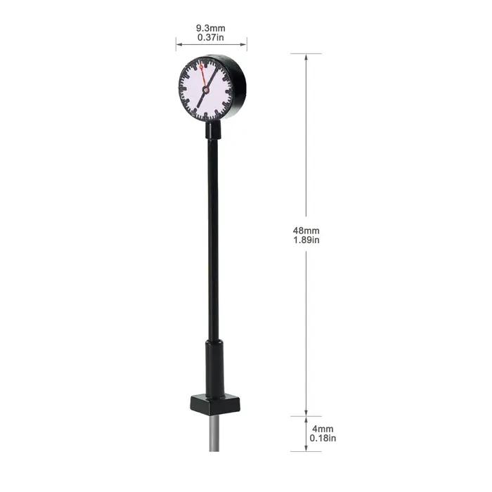 LQS62N 3 pièces Lumières pour maquette ferroviaire échelle N 1:160 Lampe de plateforme horloge 5,4 cm pour aménagement de gare NOUVEAU LQS62N