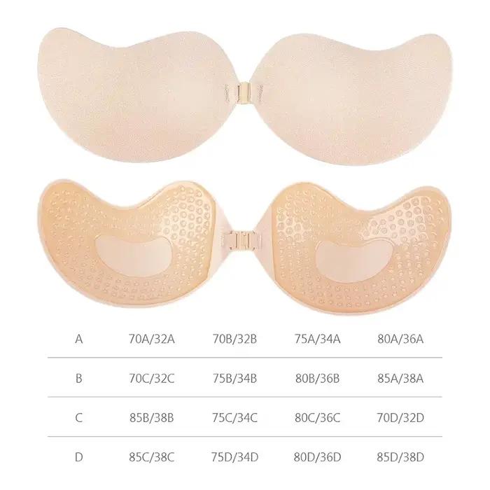 Soutien-gorge Push Up Invisible pour femmes, dos nu, sans bretelles, cache-mamelon, fermeture frontale, sous-vêtements Bralette, coussinet de soutien-gorge auto-adhésif en Silicone