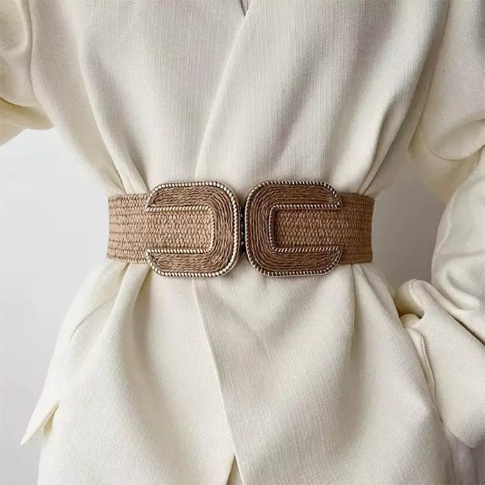 Ceinture de Corset Rétro en Forme de U, Large et artificiel astique, Respirante et Décontractée