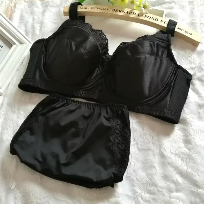 Ensemble de soutien-gorge et culotte grande taille pour femme, lingerie féminine, sous-vêtements, slips, tailles 34, 36, 38, 40, 42, 44, 2 pièces