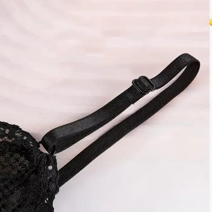 Soutiens-gorge en dentelle pour femmes, bralette sans armatures, sous-vêtements en dentelle transparente, soutien-gorge push-up pour femmes, lingerie sexy de couleur unie, soutien-gorge dos nu