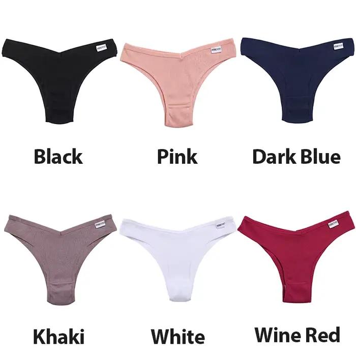 5 pièces/ensemble coton Lingerie culottes sous-vêtements Sexy femmes slips Tangas femme caleçons culottes string Bikini solide 13 couleurs