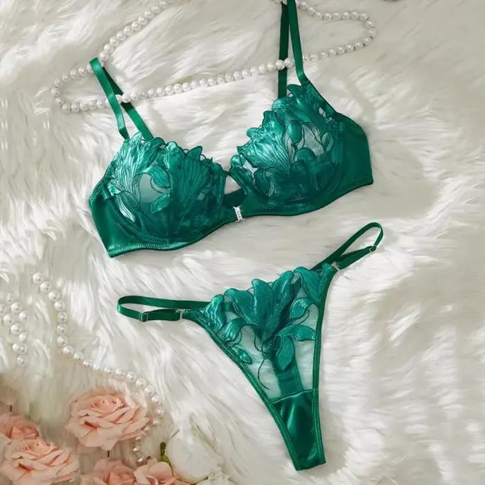 Soutien-gorge transparent pour femmes, Lingerie Sexy, costume, cadeau de la réveillon de la saint-valentin, ensemble soutien-gorge et culotte violet clair, sous-vêtements pour dames