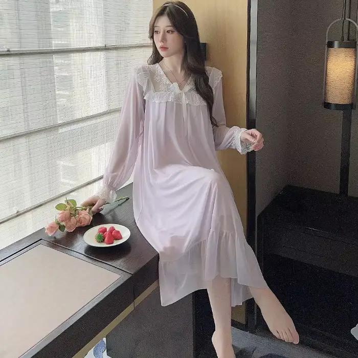 Femmes chemises de nuit d'été avec soutien-gorge vêtements de détente en plein air chemise de nuit robe de nuit femmes robe d'été automne vêtements de nuit sexy nuisette