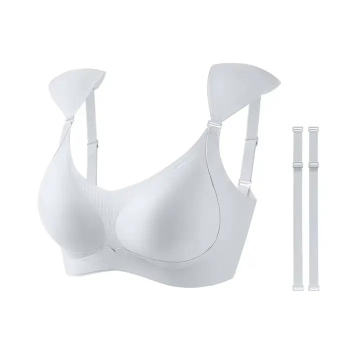 Soutien-gorge Invisible sans couture pour femmes, avec gros seins et petites épaules, coussinets amovibles, sous-vêtements, soutien-gorge de soutien confortable