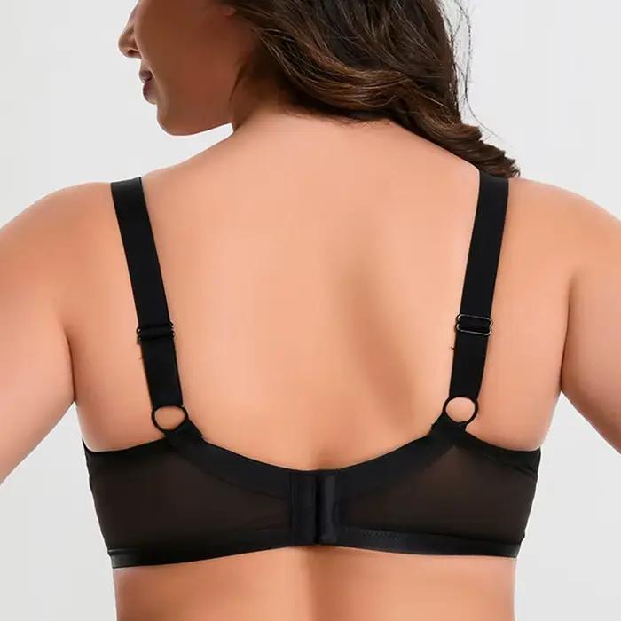 Soutien-gorge minimiseur en dentelle transparente pour femme, armatures non rembourrées, lingerie respirante, sexy, grande taille, 34, 36, 38, 40, 42 esse, E, F, FF, G