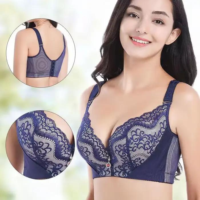 Soutien-gorge pour femmes, anneau en acier, conception épaisse antidérapante pour la prévention desaffaissement, rassemblement des seins latéraux