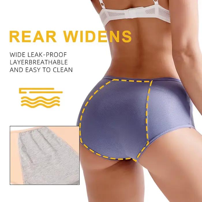 Culottes menstruelles anti-fuites, slips physiologiques, sous-vêtements de protection pour les règles, grande taille, taille mi-haute, culottes de protection pour l'incontinence