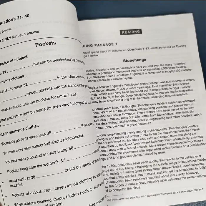 Cahier de travail pour la pratique de l'écriture et de la lecture, Ielts 18, anglais, véritable, Chev, écoute, apprentissage, tests, nouveau