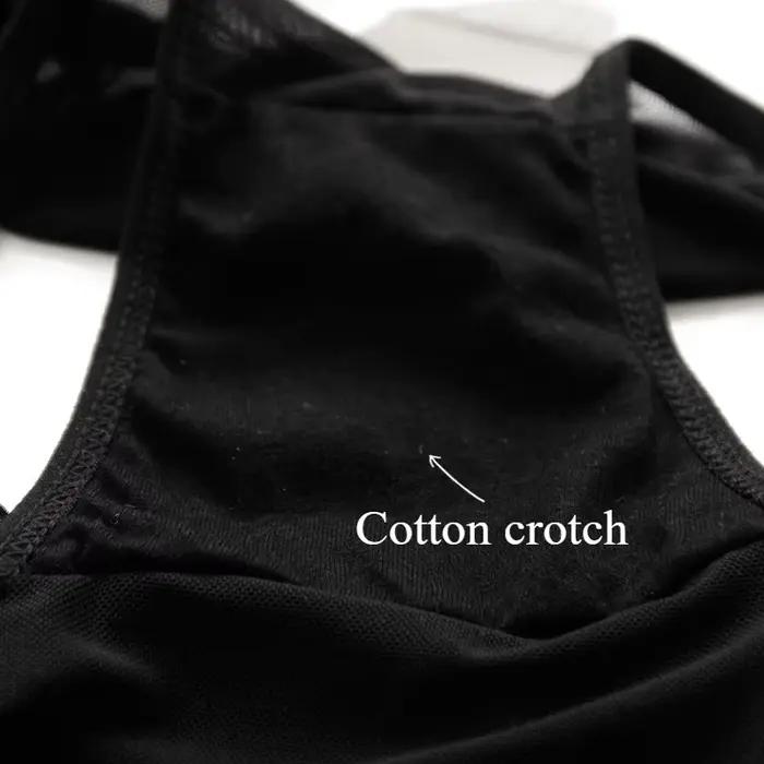Sous-vêtements transparents Sexy pour femmes, bretelles réglables, culotte en maille taille basse, Feme érotique Transparent, besoin de ne décolle pas, slips, Lingerie
