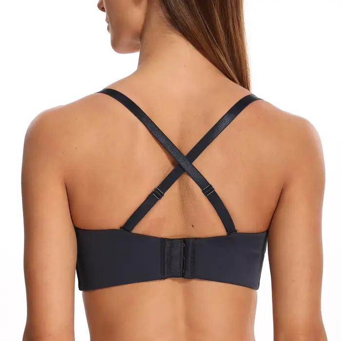 MELENECA – soutien-gorge multidirectionnel sans bretelles pour femmes, pour plus gros seins, à armatures, sans doublure, effet minimiseur sans couture