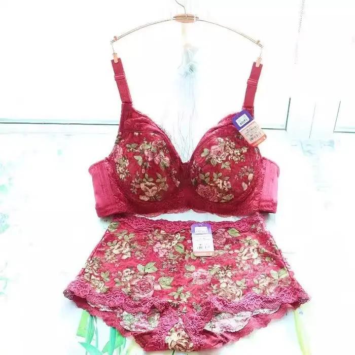 Ensemble de soutien-gorge sexy en dentelle brodée pour femmes, lingerie féminine, grande taille, bonnet complet, 34 36-48 B C D E F