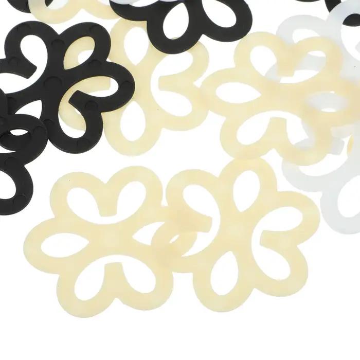 30 clips de soutien-gorge en forme de fleur pour dissimuler le dos, accessoires de soutien-gorge en plastique confortables, clips antidérapants pour bretelles