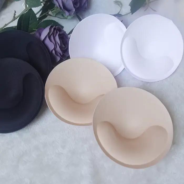 12 cm petit épaissir blanc noir nu rond coussinets de soutien-gorge Push Up poitrine soutien-gorge rembourrage Inserts tasses maillot de bain Bikini bonnets ronds coussinets de soutien-gorge