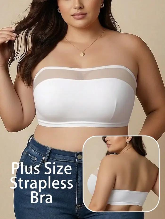Soutien-gorge bandeau sans bretelles grande taille sans coutures, antidérapant, sans armatures, pour mariage et usage quotidien, soutien-gorge tube de maintien pour poitrine généreuse