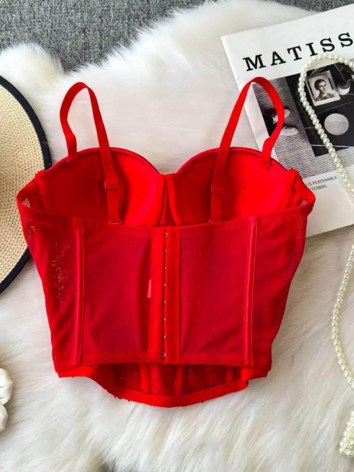 Foamlina-Soutien-Gorge Corset à Paillettes avec Coussretours pour Femme, Seins Exposés, Non-ald, Serré, ixde Mariage, Boîte de Nuit, Bal, Rotterdam Kly