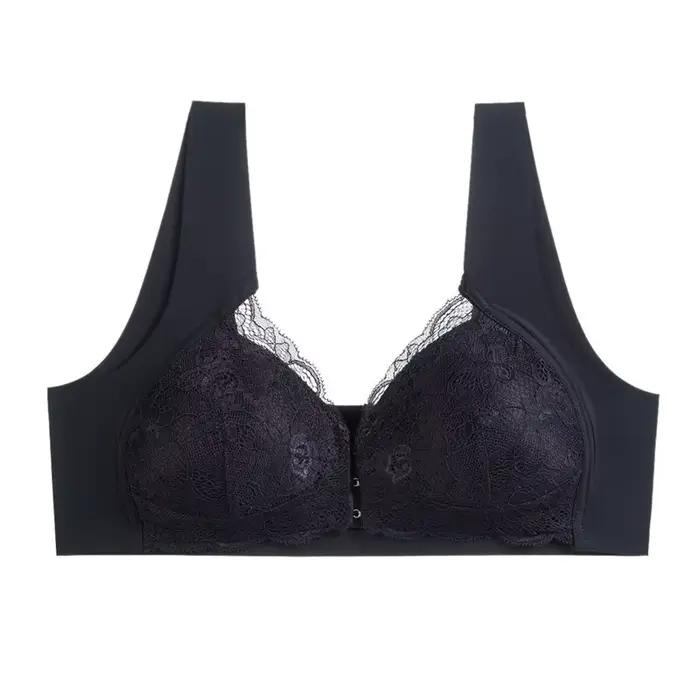 Soutien-gorge grande taille M-XXXL femmes Sexy solide dentelle soutiens-gorge 3/4 tasse respirant quatre rangées strucLadies Push Up sous-vêtements été nouveau