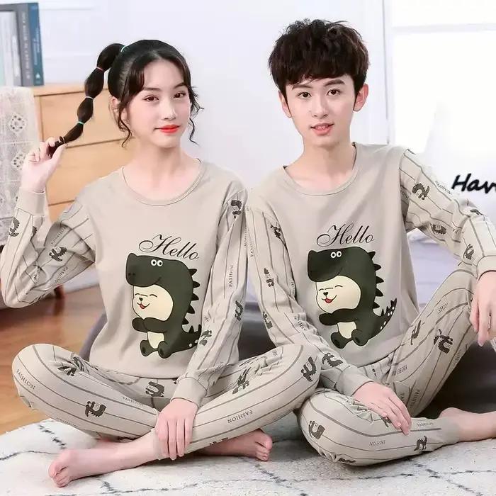 Ensembles de pyjamas pour garçons 8 à 9 10 11 12 13 14 15 16 17 ans coton doux à manches longues ensemble de pyjamas pour adolescents pyjamas d'astronaute bleu