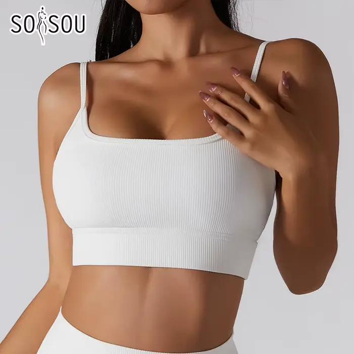 SOISOU-Soutien-Gorge de Yoga Respirant pour Femme, Brassière artificiel astique, Serré, Sans Couture, dehors, Gym, Fitness, Plein Air, Bol, Sexe, Nouveau