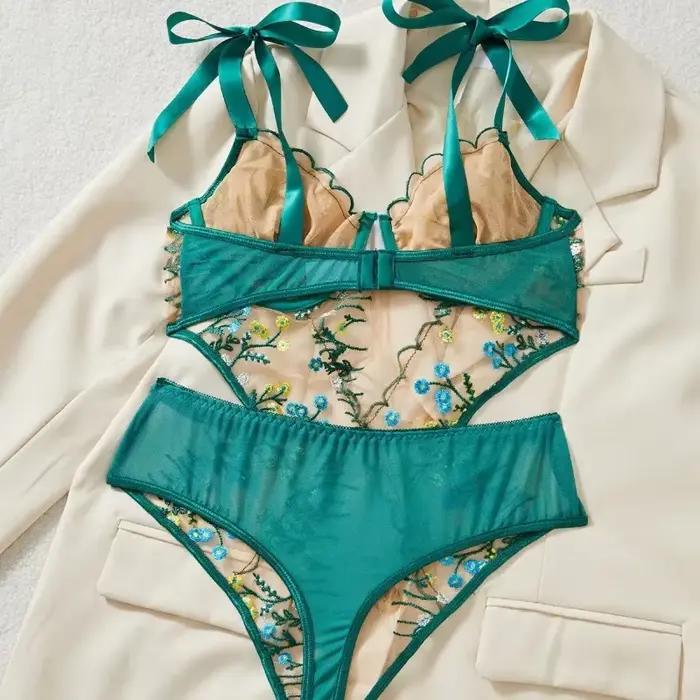 Toucheart Dámská podprsenka a kalhotky set Lingerie pro ženy sexy oblečení sada