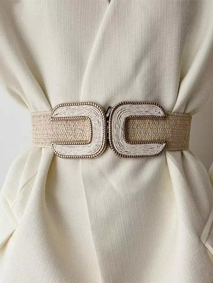 Ceinture de Corset Rétro en Forme de U, Large et artificiel astique, Respirante et Décontractée