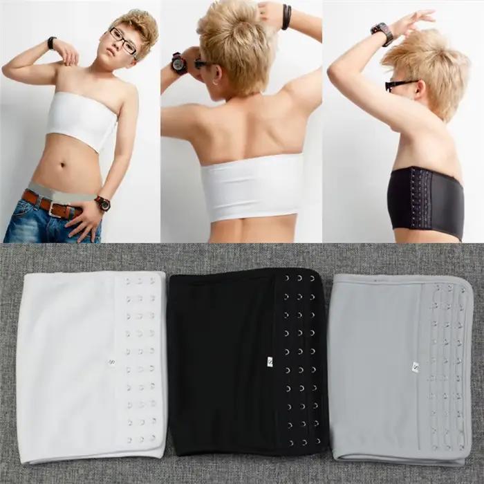 Tomboy-Soutien-Gorge Intime Crop Les Lesbiennes Slim Chest Breast Binder, Précieux Top Undershirt, Boob Tube Top, Banrib Strapless