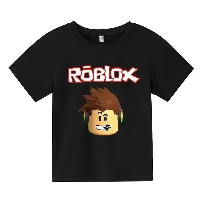 2025 Roblox enfant T-shirt garçons jeu sport coton T-shirt enfant dessin animé à manches courtes haut décontracté rue Harajuku vêtements