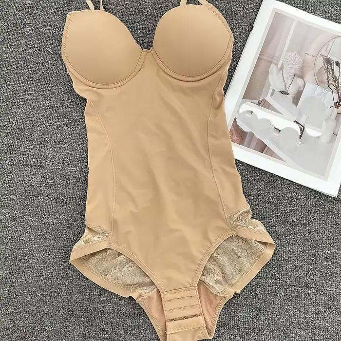 Body Sculptant Femme avec Soutien-Gorge Intégré, Gainant et Amincissant pour Contrôle du Ventsre, Disponible en Tailles S à 3XL et en Couleurs Noire, Beige, Brun, Rose Rouge et Rose