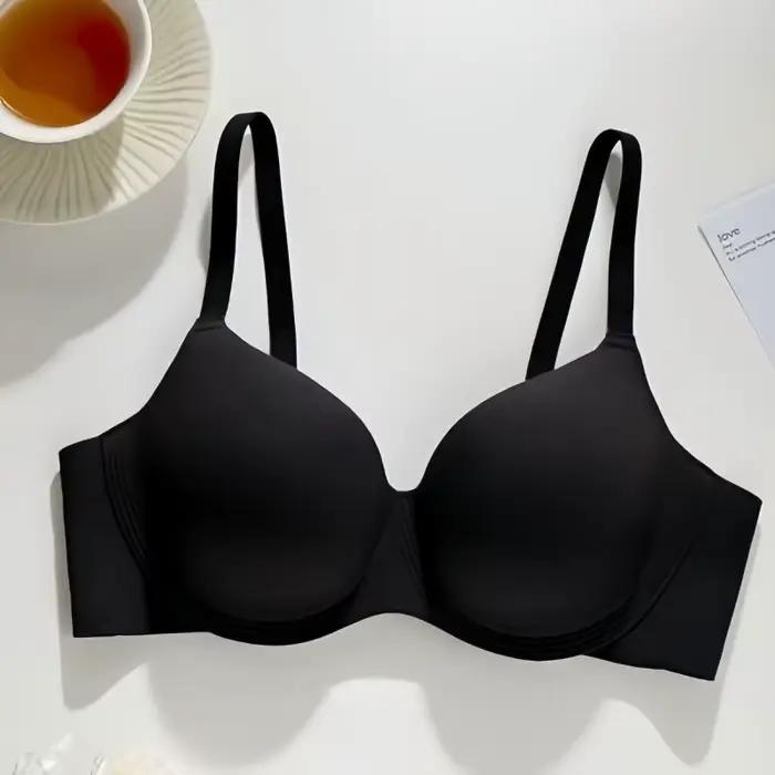 Soutiens-gorge A Cup pour petites poitrines - Body gainant push-up 12 cm à bonnets ronds, sans couture, couleur chair, sous-vêtement type T-shirt