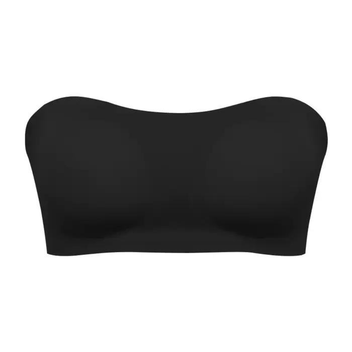 Soutien-gorge bandeau sans bretelles à boucle latérale, design tendance, confortable, push-up et de maintien pour femme