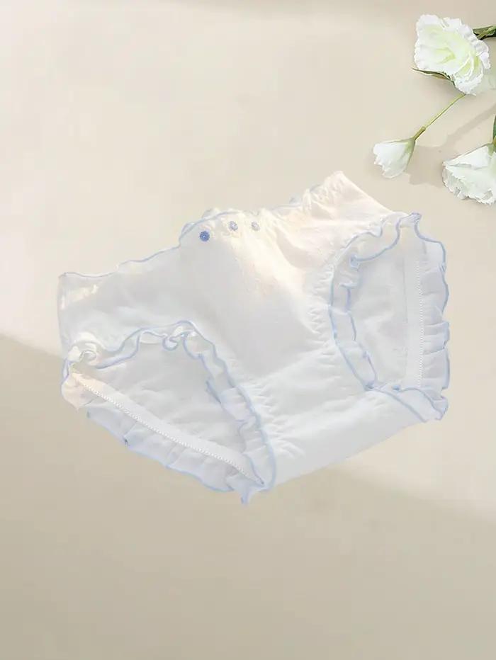 5 pièces femmes culottes romance pastorale slips français culotte femme caleçon douce caruture pur tissu tricoté avec arc