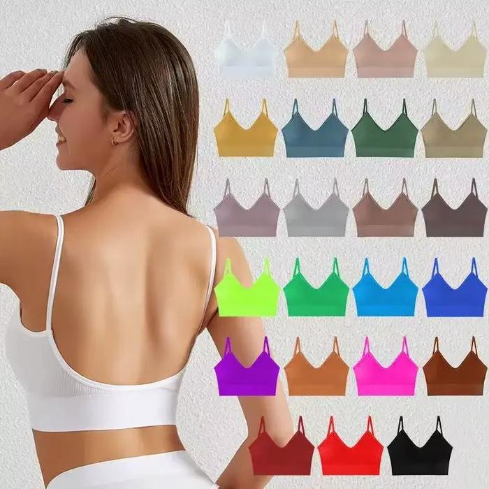 Bralette sans couture en polyester et élasthanne pour femmes, soutien-gorge push-up respirant, dos nu, style tous les jours pour femmes, occasions quotidiennes et soirées
